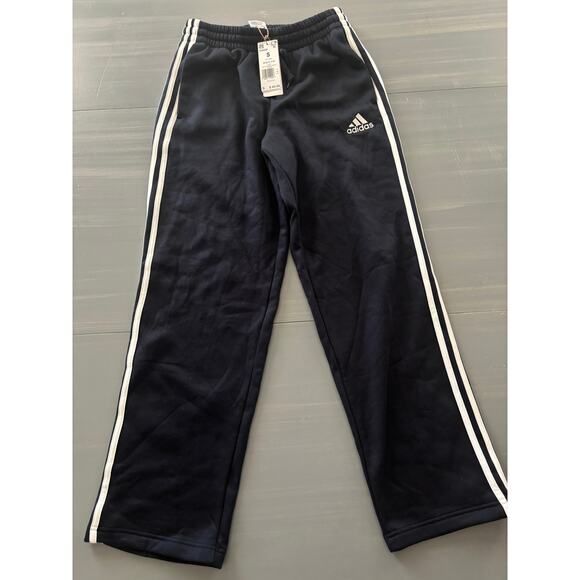 Adidas 3 Stripe Open Hem Legend Ink Blue Men Size Small Draw string New - Picture 1 of 8